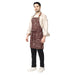 Barista apron back view showing adjustable waist tie
