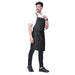 Premium Denim Apron with Leather Strap (Black Grey) - Free Embroidery - Uwears®