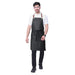 Premium Denim Apron with Leather Strap (Black Grey) - Free Embroidery - Uwears®