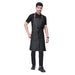 Premium Denim Apron with Leather Strap (Black Grey) - Free Embroidery - Uwears®