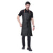 Premium Denim Apron with Leather Strap (Black Grey) - Free Embroidery - Uwears®