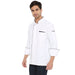 Premium Executive Full Sleeve Chef Coat (White/Black) - Free Embroidery - Uwears®