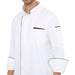 Premium Executive Full Sleeve Chef Coat (White/Black) - Free Embroidery - Uwears®