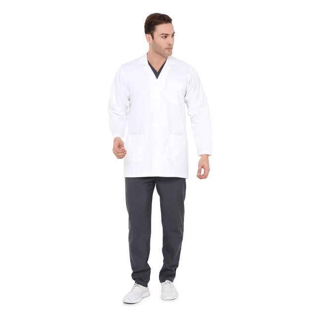 Premium Men's Doctor Apron Coat / Lab Coat Full Sleeves - Free Embroidery - Uwears®