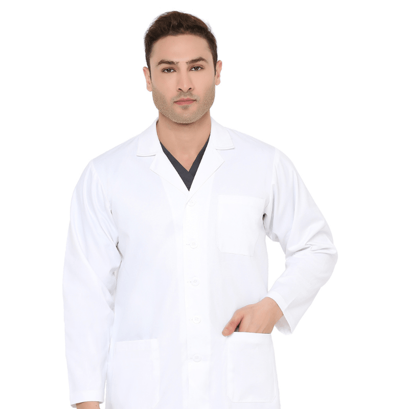 Premium Men's Doctor Apron Coat / Lab Coat Full Sleeves - Free Embroidery - Uwears®
