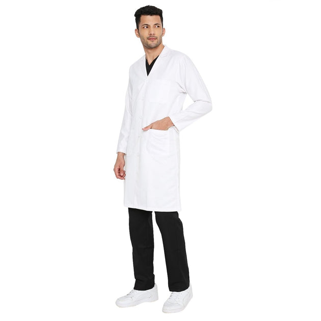 Premium Men's Long Doctor Apron Coat / Lab Coat Full Sleeves - Free Embroidery - Uwears®