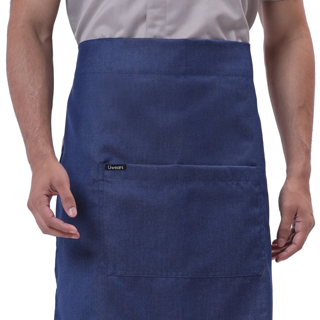 Premium Service Waist Apron (Classic Blue) - Free Embroidery - Uwears®