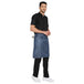 Premium Service Waist Apron (Classic Blue/Brown) - Free Embroidery - Uwears®