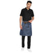Premium Service Waist Apron (Classic Blue/Brown) - Free Embroidery - Uwears®