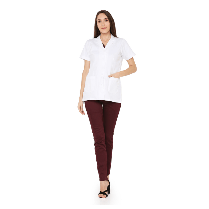 Premium Women's Doctor Apron Coat / Lab Coat Half Sleeves - Free Embroidery - Uwears®