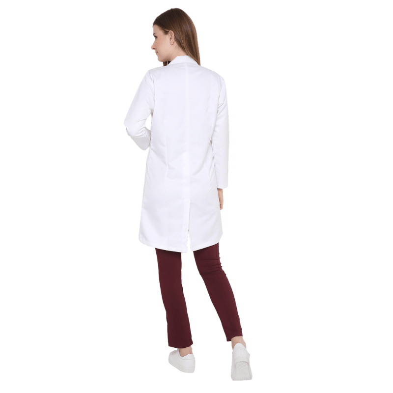 Premium Women's Long Doctor Apron Coat / Lab Coat Full Sleeves - Free Embroidery - Uwears®