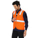 Safety Jacket High Quality with Reflective Tape - Fluorescent Orange - Uwears®
