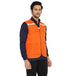 Safety Jacket High Quality with Reflective Tape - Orange - Uwears®