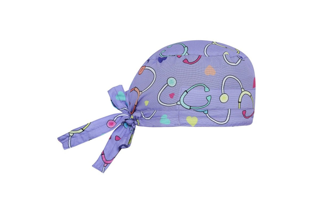 Stethoscope Scrub Cap Cotton (Free Embroidery) - Uwears®