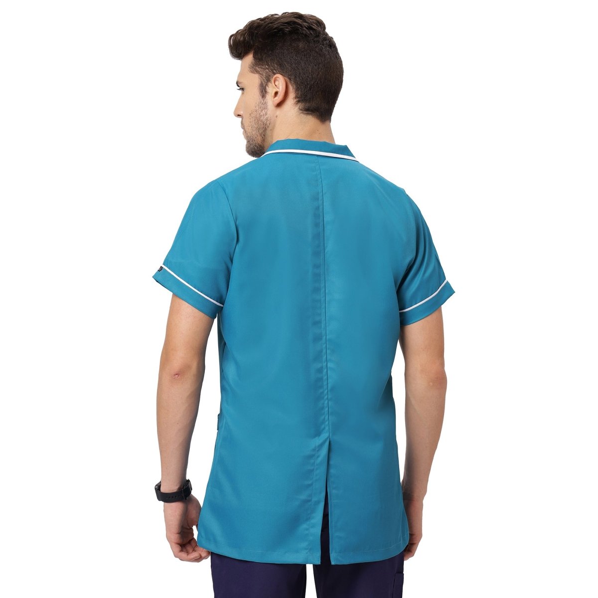 Unisex Assistant Apron / Coat Light Teal (Free Embroidery) - Uwears®