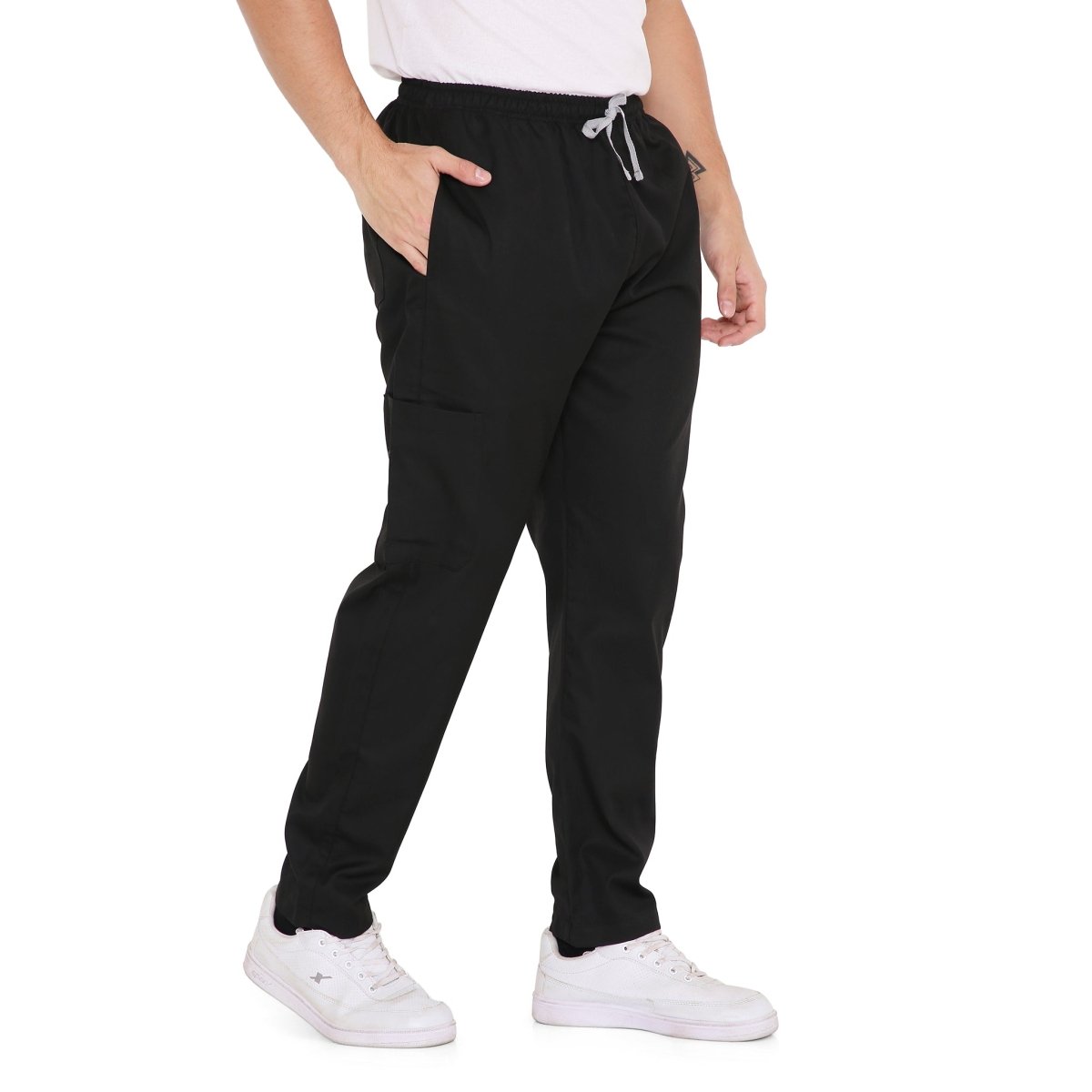 Unisex Black Chef Pant | Full Elastic Kitchen Trouser | Uwears
