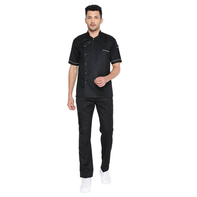 Unisex Modern Dentist Coat Black - Free Embroidery - Uwears®