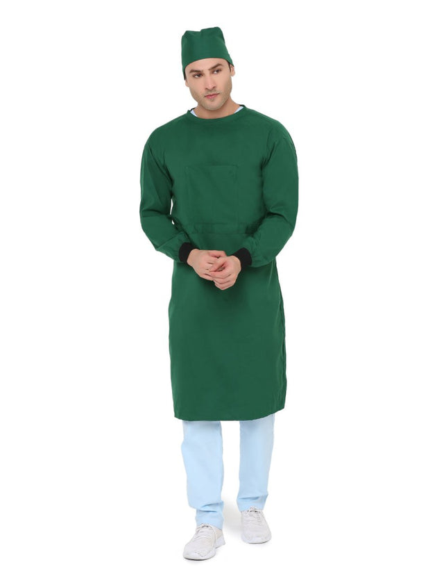 Unisex Surgical Gown / OT Gown for Doctors (Free Embroidery) - Uwears®