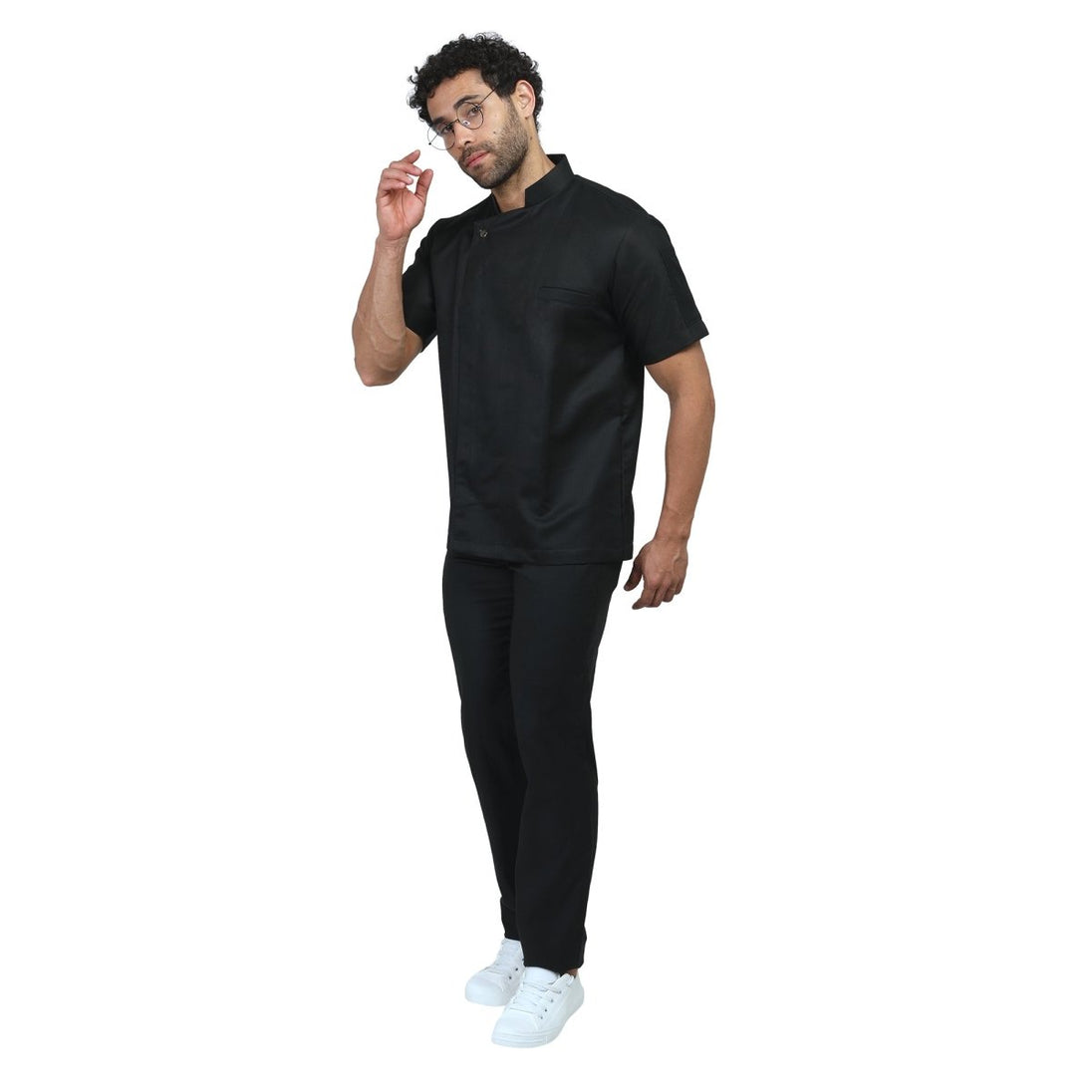 Unisex Zipper Coat Black - Free Embroidery - Uwears®