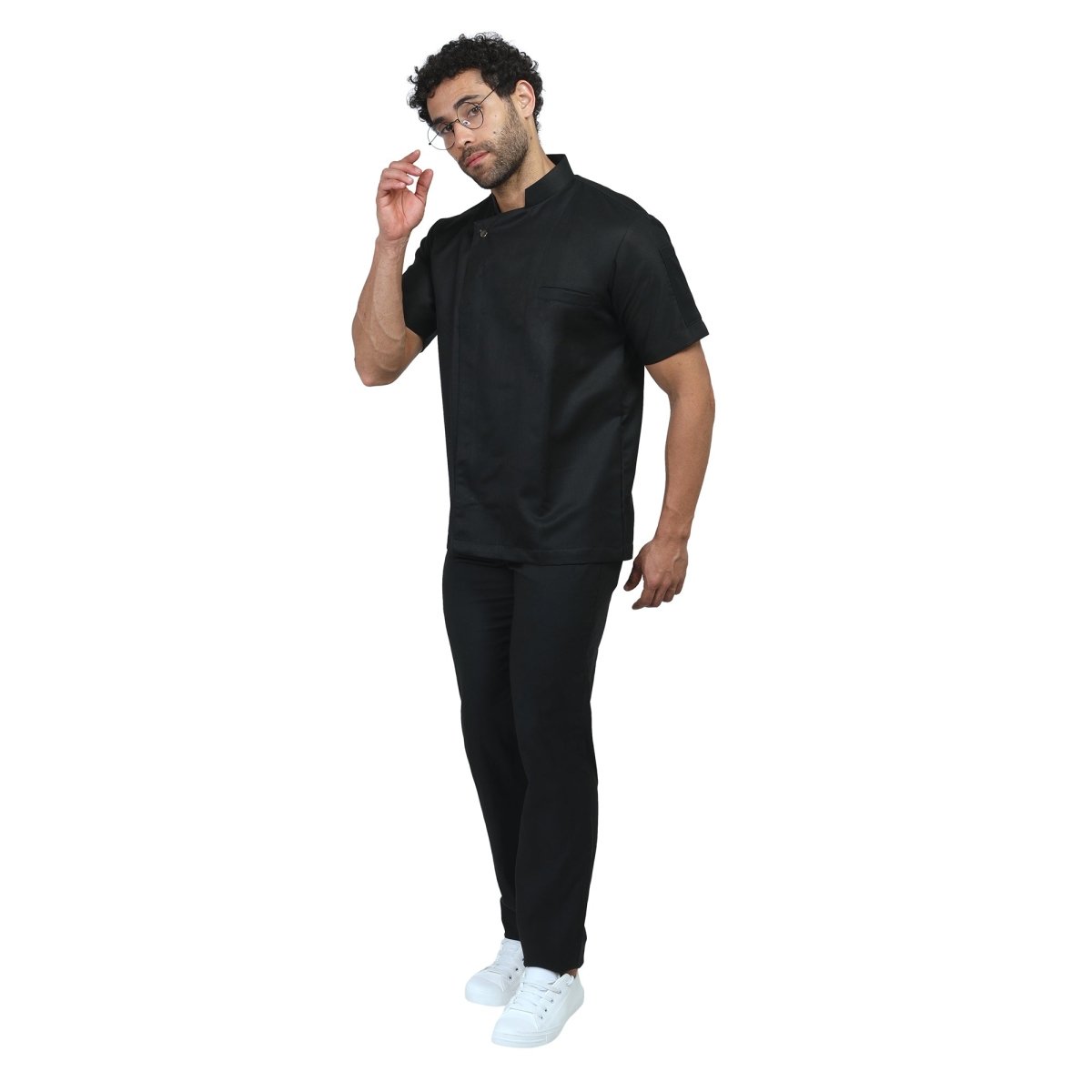 Unisex Zipper Coat Black - Free Embroidery - Uwears®