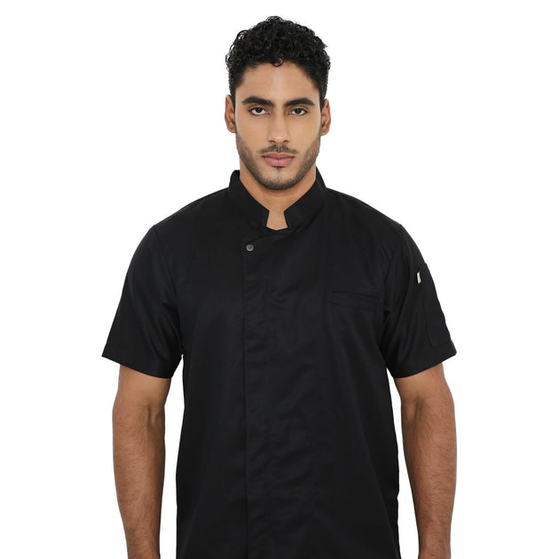 Unisex Zipper Coat Black - Free Embroidery - Uwears®