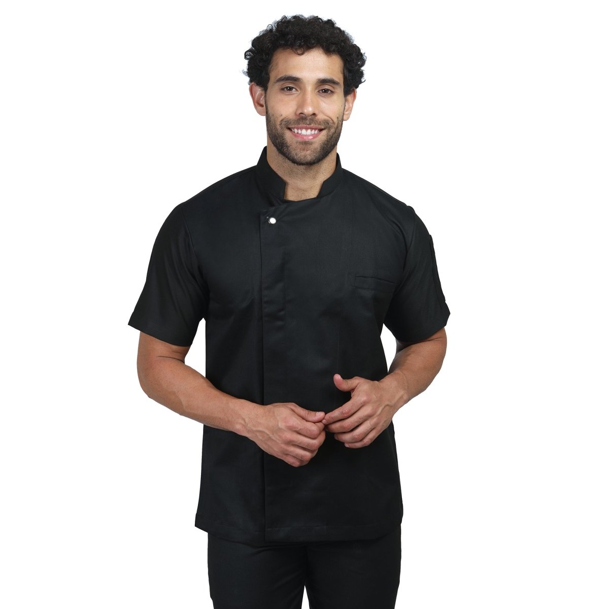 Unisex Zipper Coat Black - Free Embroidery - Uwears®