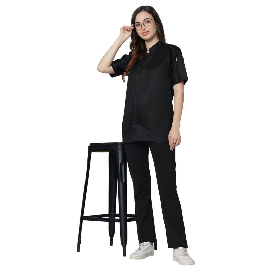 Unisex Zipper Coat Black - Free Embroidery - Uwears®