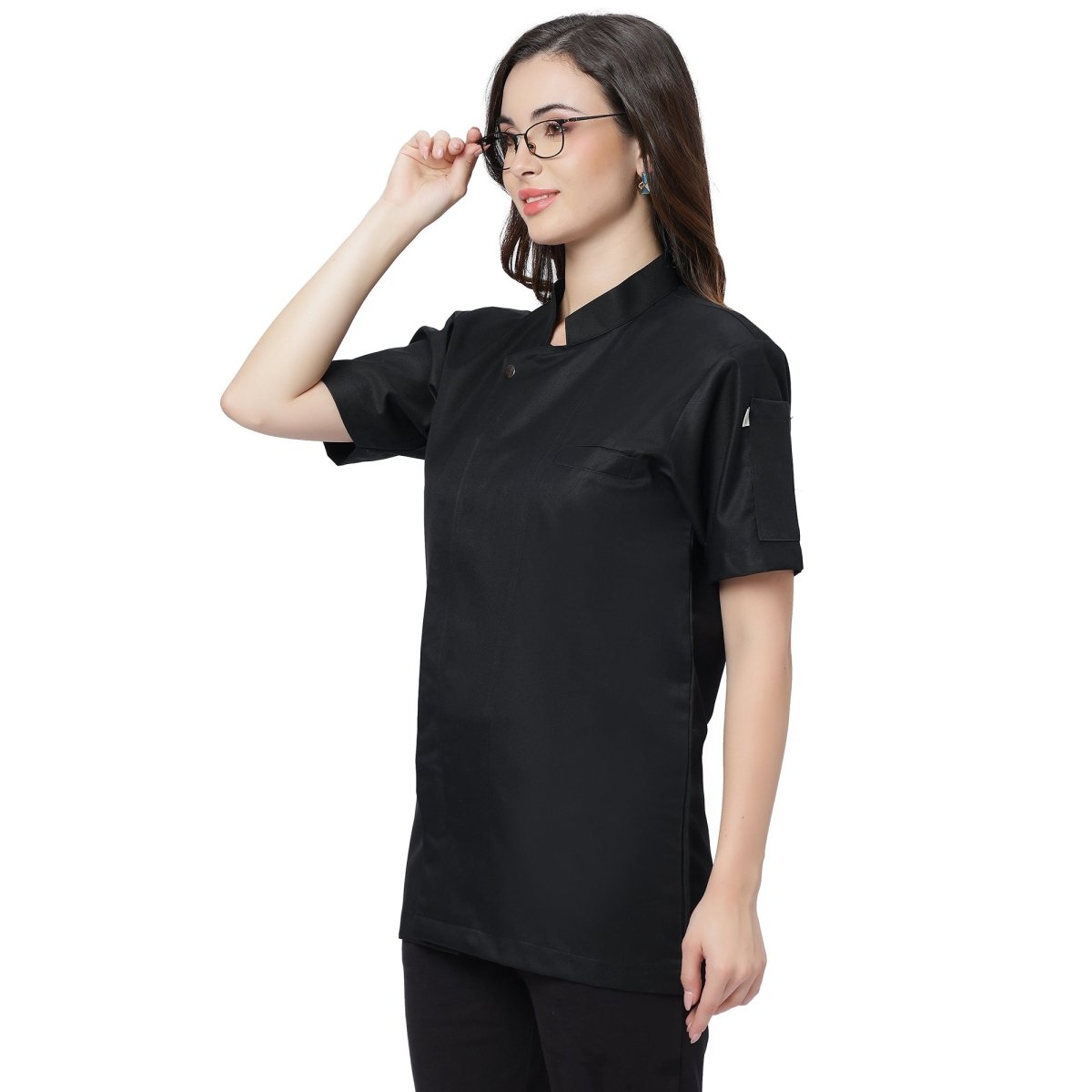 Unisex Zipper Coat Black - Free Embroidery - Uwears®