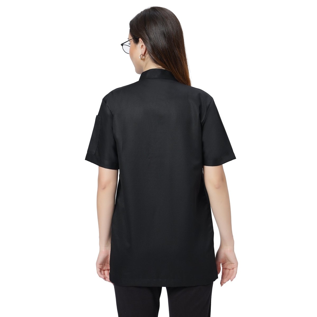 Unisex Zipper Coat Black - Free Embroidery - Uwears®