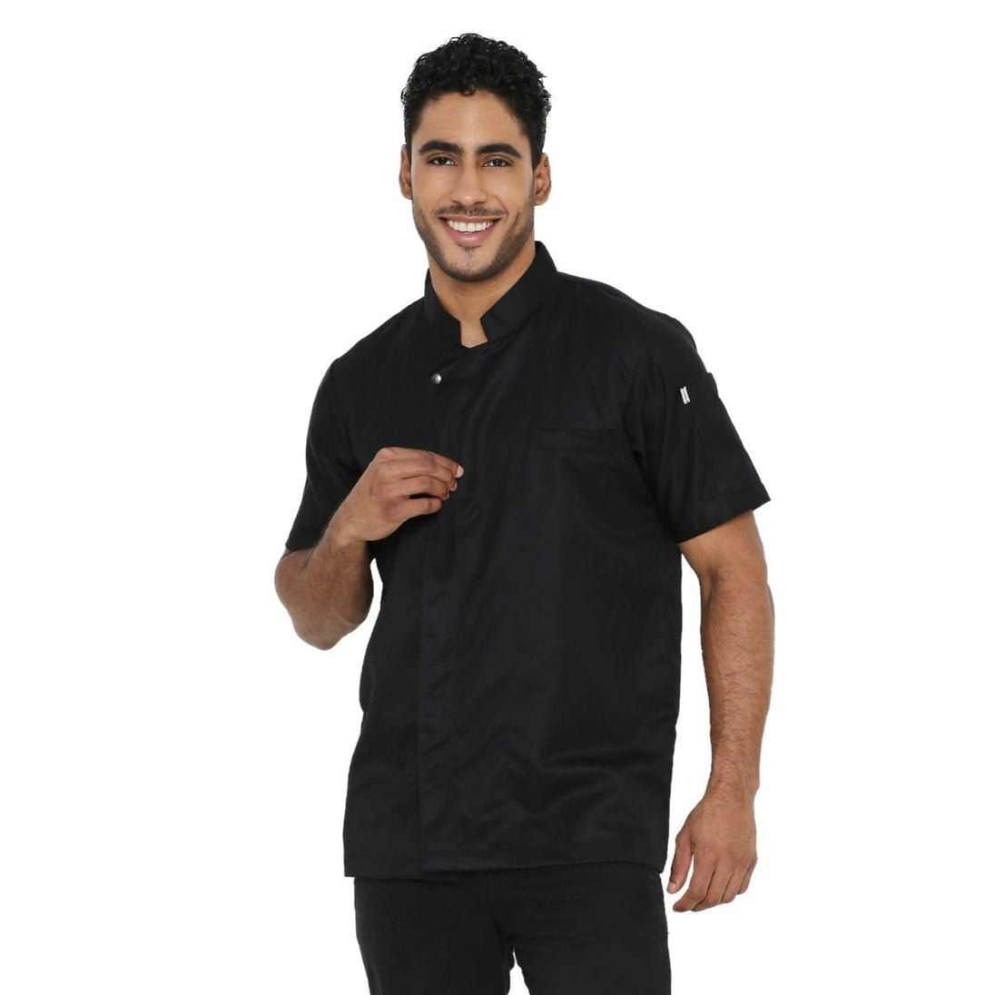 Unisex Zipper Coat Black - Free Embroidery - Uwears®