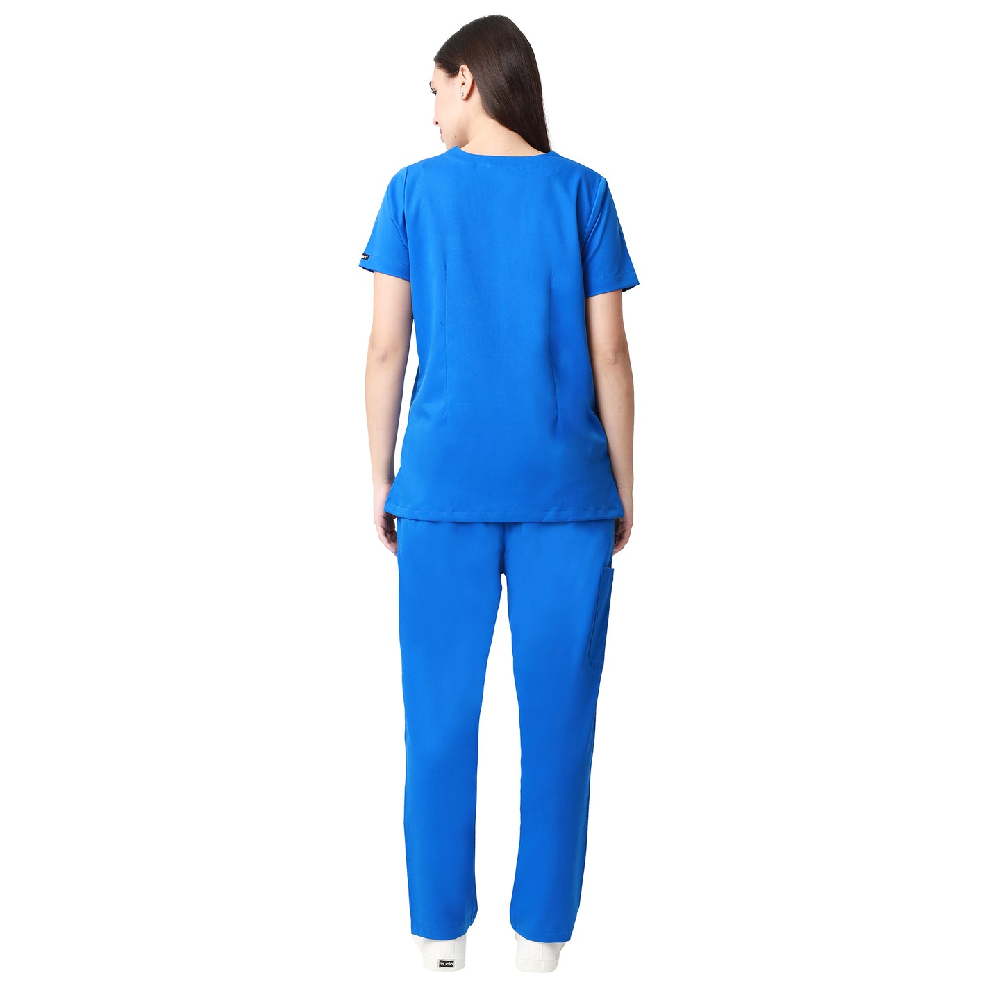 Women Blue 2 way Stretch Water/Liquid Repellent Scrub Suit