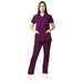 Women Deep Purple 2 way Stretch Water/Liquid Repellent Scrub Suit
