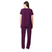 Women Deep Purple 2 way Stretch Water/Liquid Repellent Scrub Suit