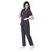 Women's 4 - Way Noir 2.0 Scrub Suit (No Wrinkle) Free Embroidery (SMART FIT) - Uwears®