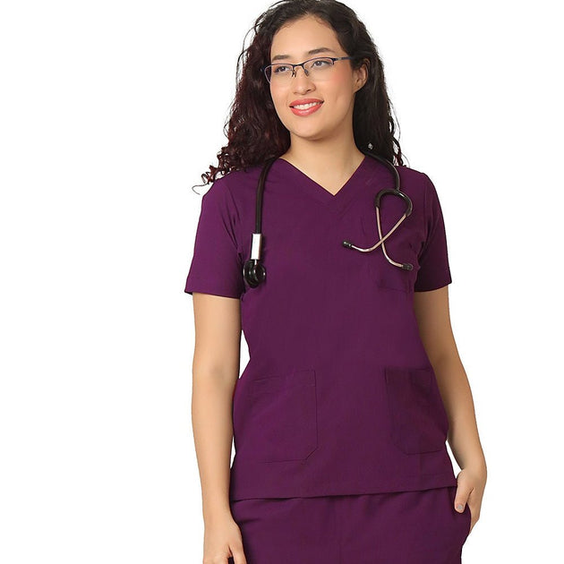 Women's 4-Way Noir 2.0 Scrub Suit No Wrinkle (SMART FIT) - Uwears®