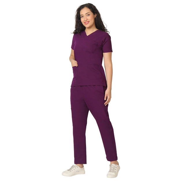 Women's 4-Way Noir 2.0 Scrub Suit No Wrinkle (SMART FIT) - Uwears®