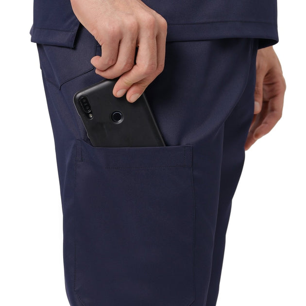 Women's 4 - Way Noir Scrub Suit (No Wrinkle) Free Embroidery (SLIM FIT) - Uwears®