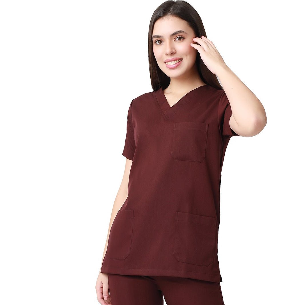 Women's Aqua Scrub Suit 2 - Way Stretch / Liquid Repellant Free Embroidery (SMART FIT) - Uwears®