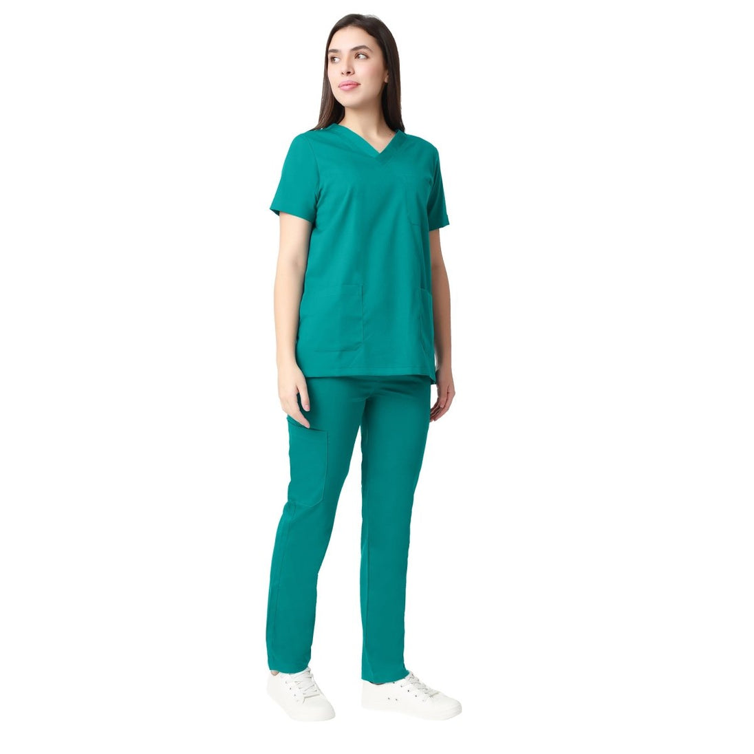 Women's Aqua Scrub Suit 2 - Way Stretch / Liquid Repellant Free Embroidery (SMART FIT) - Uwears®