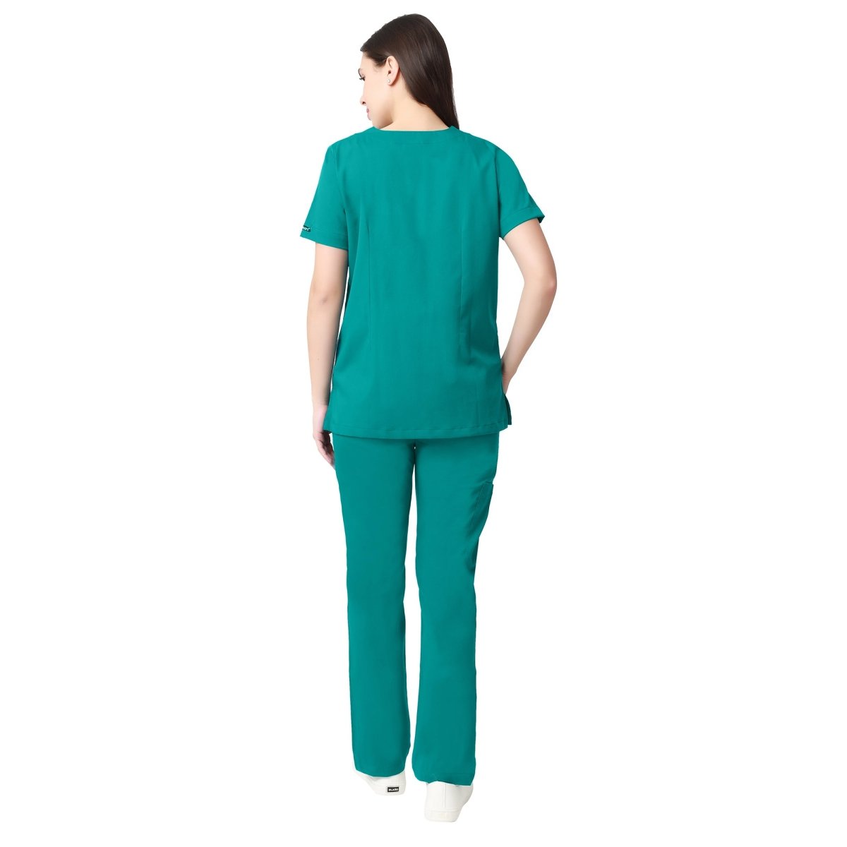 Women's Aqua Scrub Suit 2 - Way Stretch / Liquid Repellant Free Embroidery (SMART FIT) - Uwears®