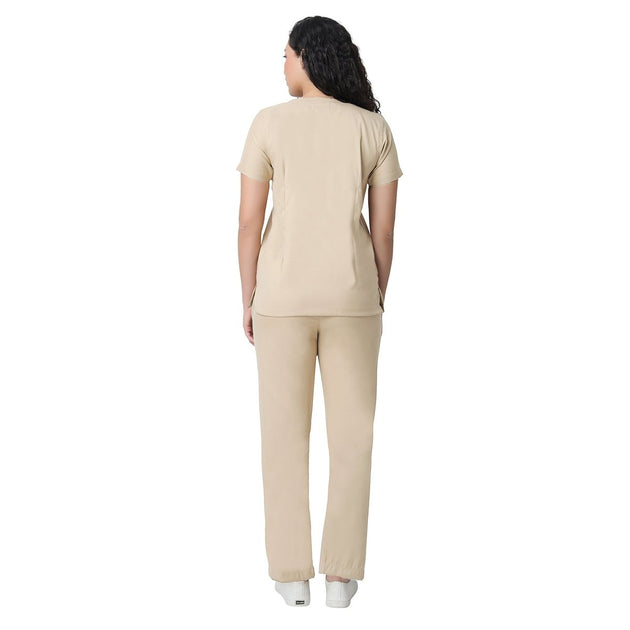 Women's Beige Classic Scrub Suit - Uwears®
