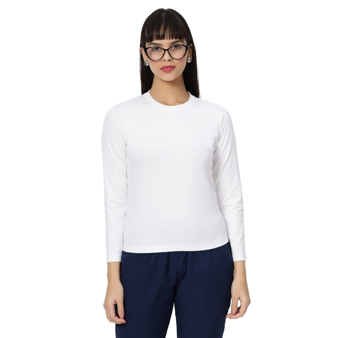 Women's Premium White Under Scrub Top - Uwears®