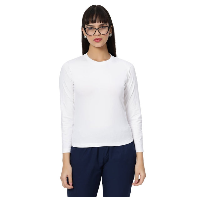 Women's Premium White Under Scrub Top - Uwears®