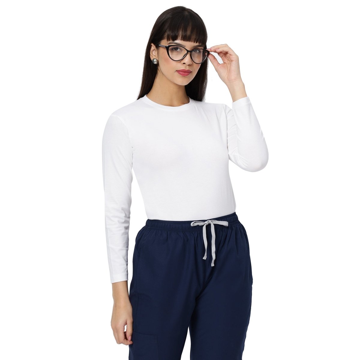 Women's Premium White Under Scrub Top - Uwears®