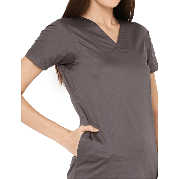 Women's Stretch Scrub Suit LYCO V - 2 Free Embroidery (SLIM FIT) - Uwears®