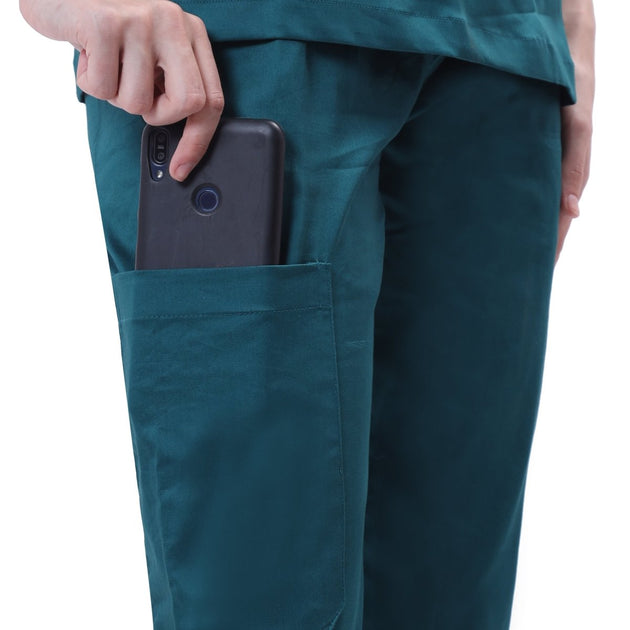 Women's Stretch Scrub Suit LYCO V - 2 Free Embroidery (SLIM FIT) - Uwears®