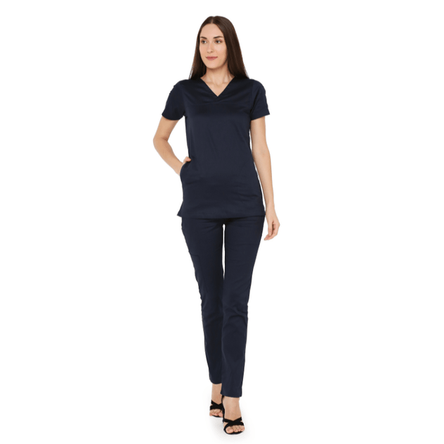 Women's Stretch Scrub Suit LYCO V - 2 Free Embroidery (SLIM FIT) - Uwears®