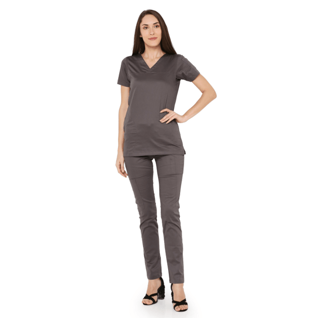 Women's Stretch Scrub Suit LYCO V - 2 Free Embroidery (SLIM FIT) - Uwears®