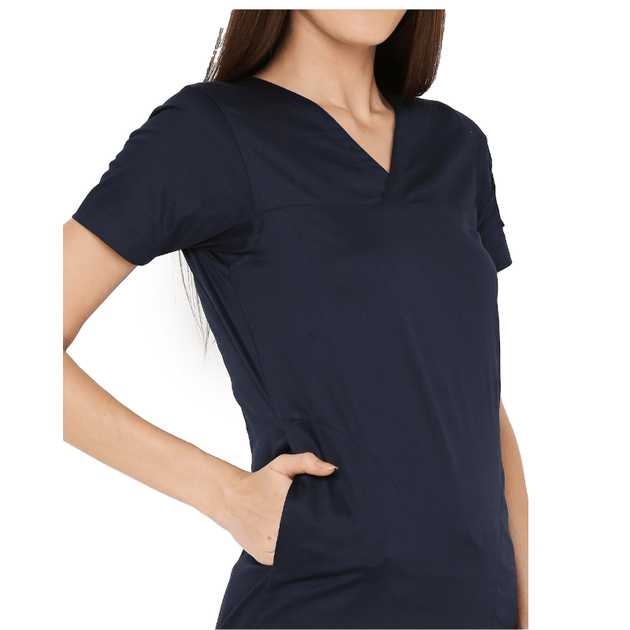 Women's Stretch Scrub Suit LYCO V - 2 Free Embroidery (SLIM FIT) - Uwears®