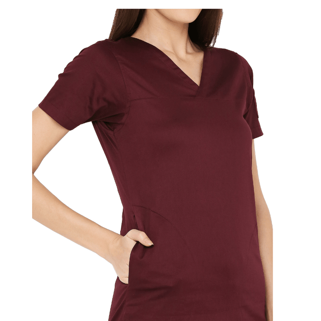 Women's Stretch Scrub Suit LYCO V - 2 Free Embroidery (SLIM FIT) - Uwears®